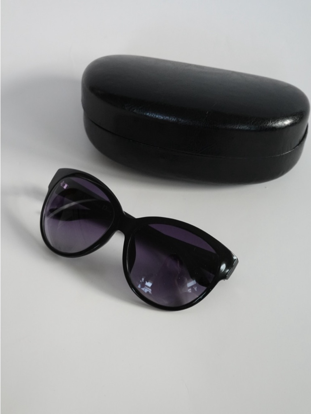 Dior Black Sunglasses with Purple Gradient Lenses